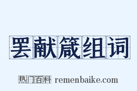 罢献箴组词是什么意思的图片
